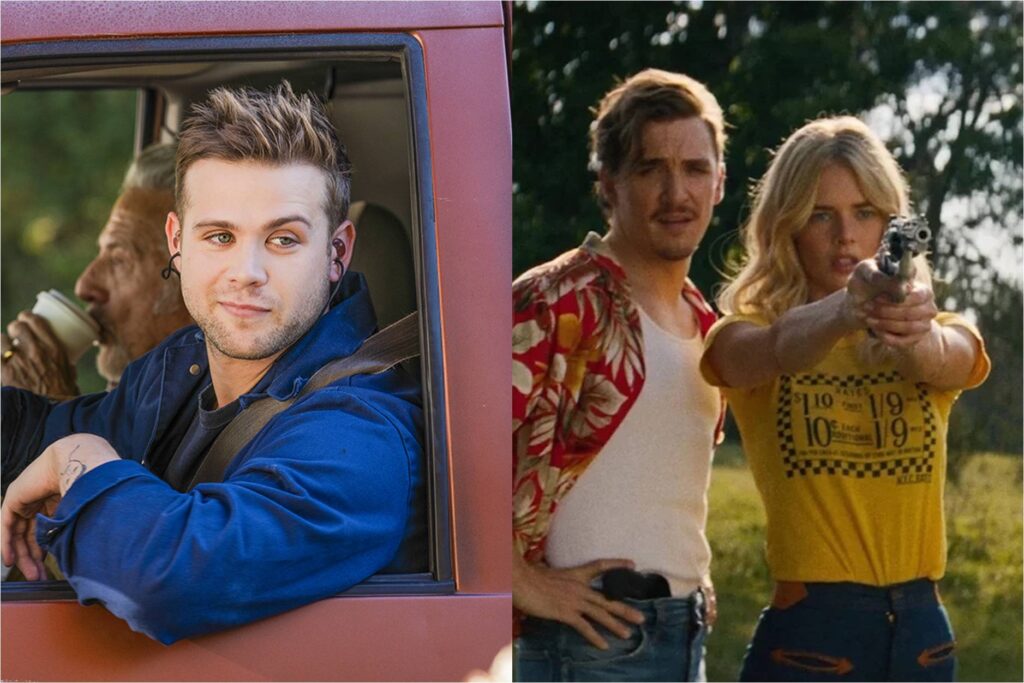 Leo Woodall in Tuner; Kyle Gallner and Samara Weaving in Carolina Caroline
