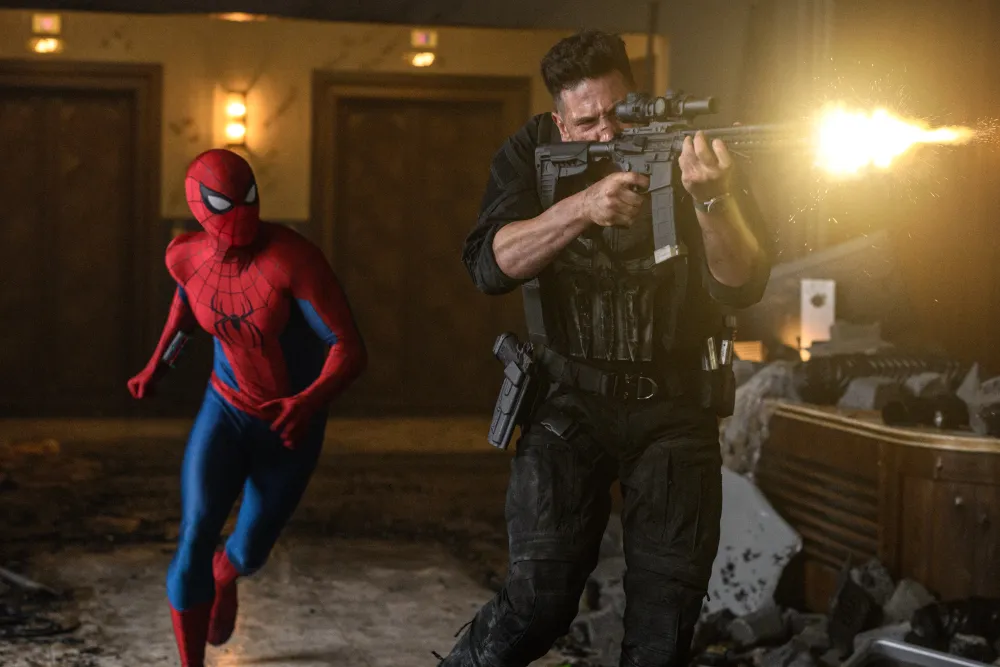 Spidey and Jon Bernthal in Spider-Man: Brand New Day