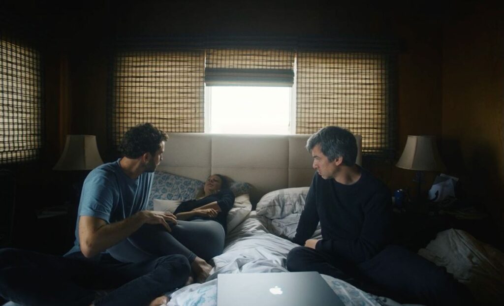 Billy Evans, Elizabeth Holmes, and Nathan Fielder in You Can See Everything